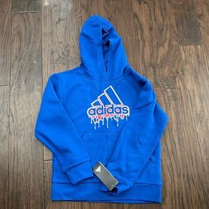New with tags! Boys Adidas Royal Blue Hoodie - small